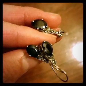 genuine purple sapphire jewelry set